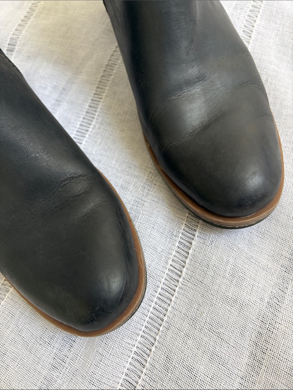 Korks Black Leather and Suede Ankle Booties - Picture 3 of 12